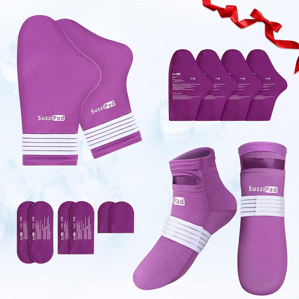 Amazon.com: SuzziPad Foot Ice Pack Cold Socks & Gloves for