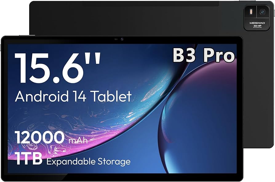 Amazon.com : MESWAO 2025 15.6 Inch Pro Android 14 Large Tablet
