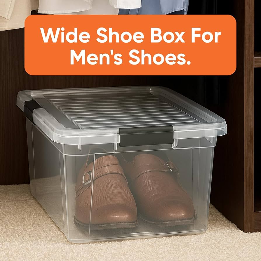 Amazon.com - Superio Clear Storage Boxes with Lids, 11 Quart