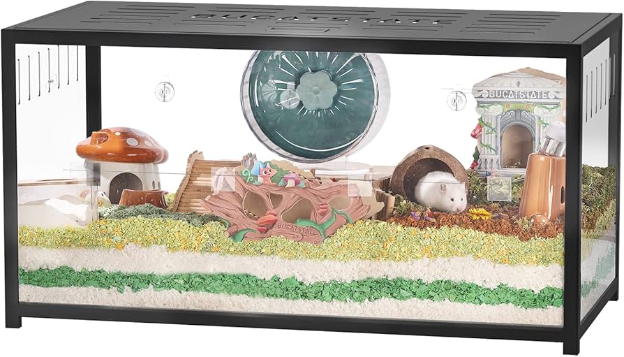 Amazon | BUCATSTATE メタル製 ケージ クリアケージ 透明 水槽タイプ 2