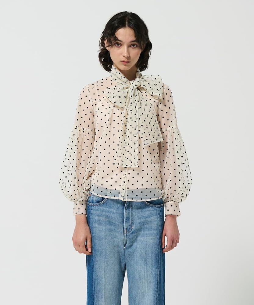 Amazon | [グレースコンチネンタル] ﾁｭｰﾙﾄﾞｯﾄﾎﾞｳﾀｲﾌﾞﾗｳｽ | シャツ