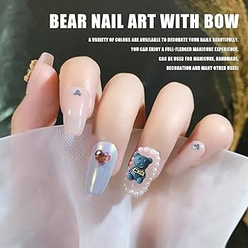 Amazon.co.jp: TUUWAI ネイルパーツ くま 20個セット クマ ネイル