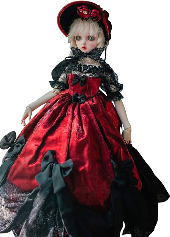 Amazon.co.jp: 1/3 1/4 1/6ドール用Bjd 復古風 貴族風 赤ずきんドレス