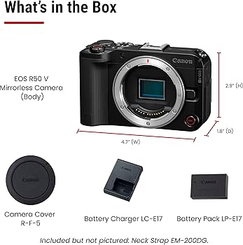 Amazon.com : Canon EOS R50 V Mirrorless Camera (Body Only) – APS-C