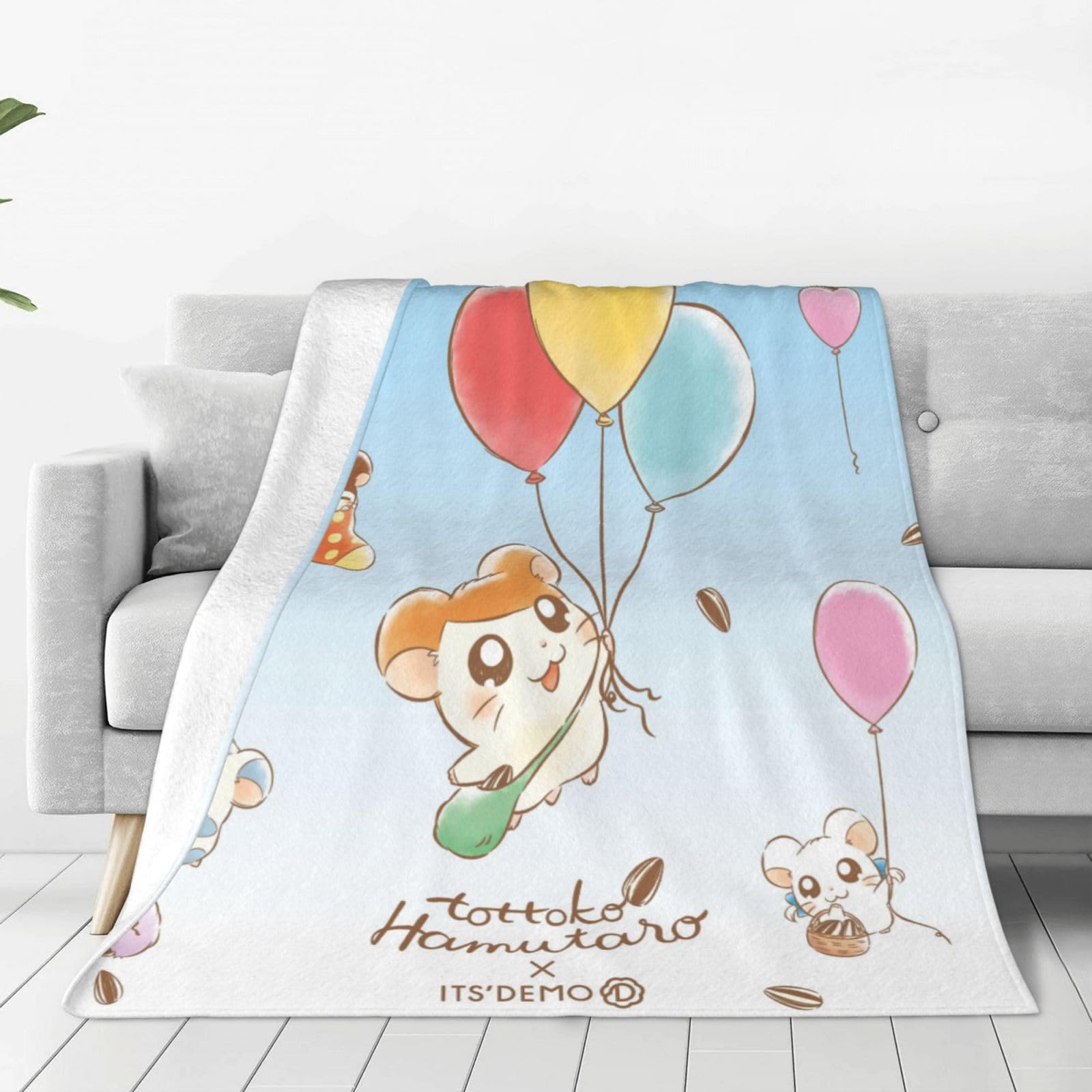 Amazon｜とっとこハム太郎 ブランケット 毛布 ひざ掛け 大判 柔らかい