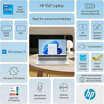 Amazon.com: HP Business 15.6 inch FHD Laptop, Intel Core i5-1235U
