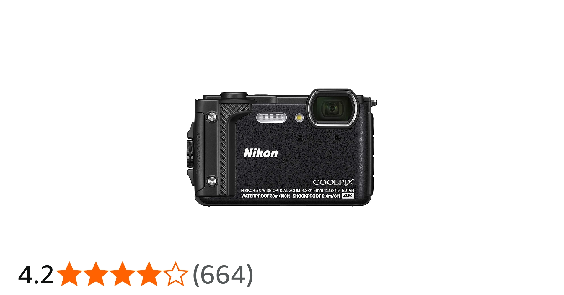 Amazon.co.jp: Nikon Coolpix W300 BK Digital Camera, 16.5