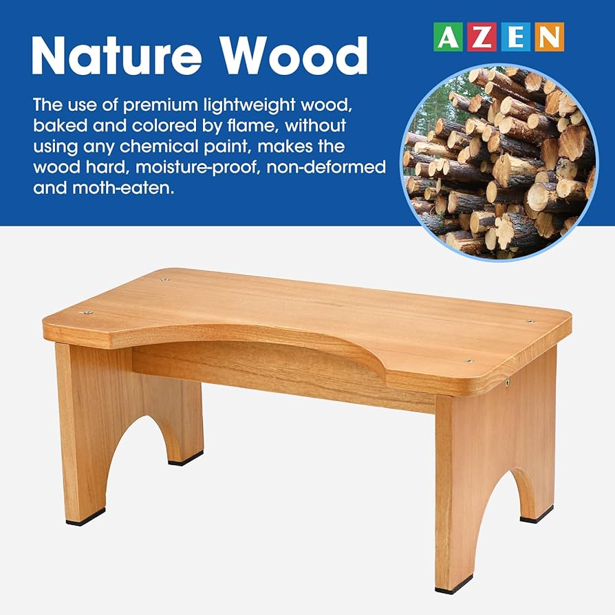 Amazon.com: AZEN Toilet Stool Squat Adult, Wood Poop Stool for