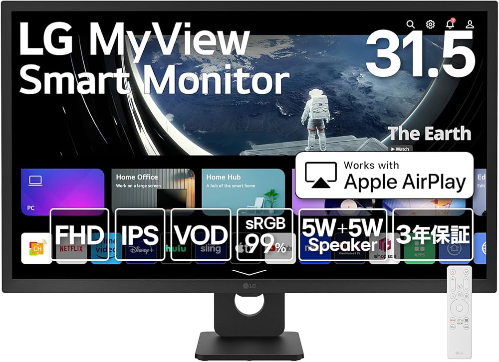 Amazon.co.jp: LG スマートモニター / 32SR50F-B/MyView Smart Monitor