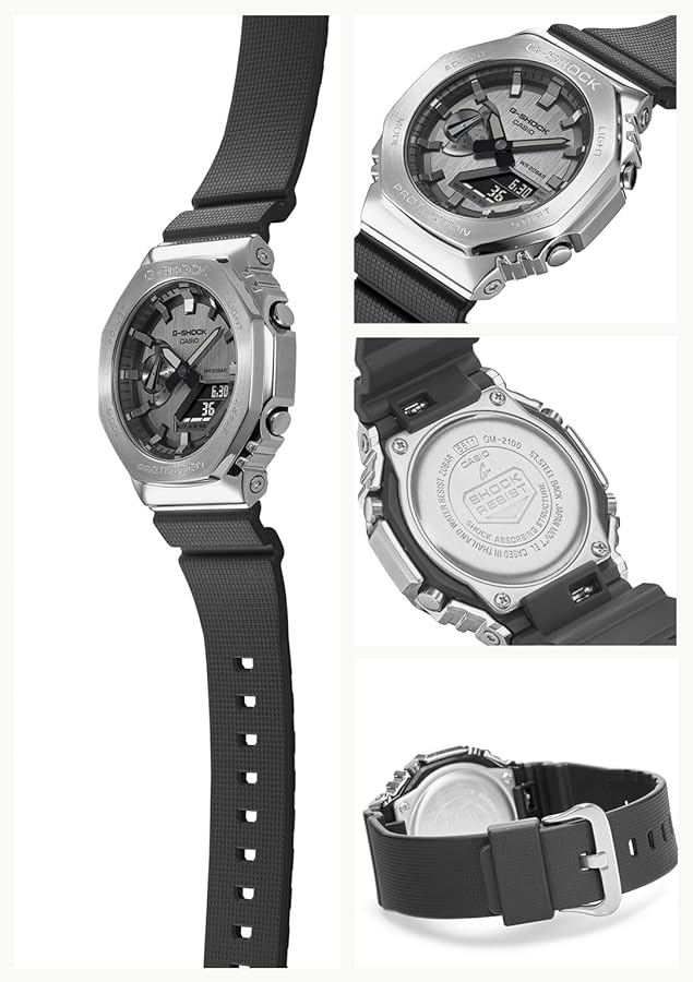 Casio GM-2100-1AJF G-Shock Men's Watch, Metal Cover, Black, Black