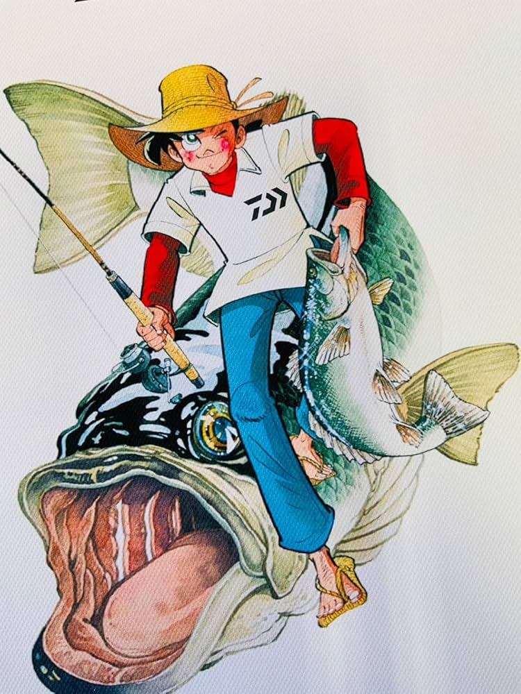 Amazon.co.jp: 釣りキチ三平 ポスター キャンバス ルアー バス