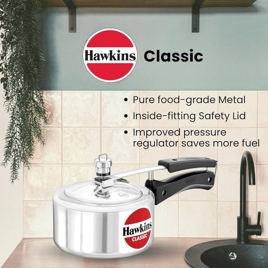 Amazon.com: Hawkins Aluminium 1.5 Litre Classic Pressure Cooker