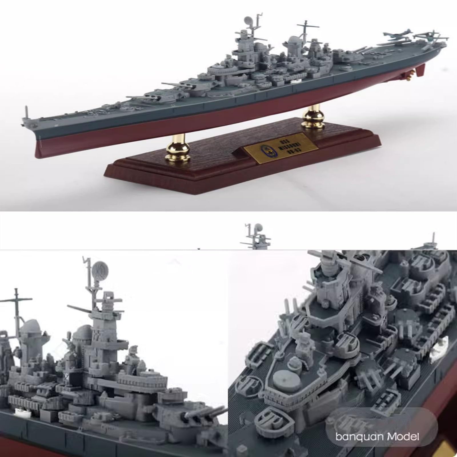 Amazon | 1:700 USSミズーリ戦艦モデル、静的完成合金シミュレーション