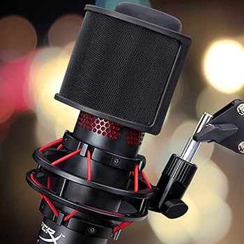 Amazon | Hyperx Quadcast s マイク ポップ フィルター用、マイク
