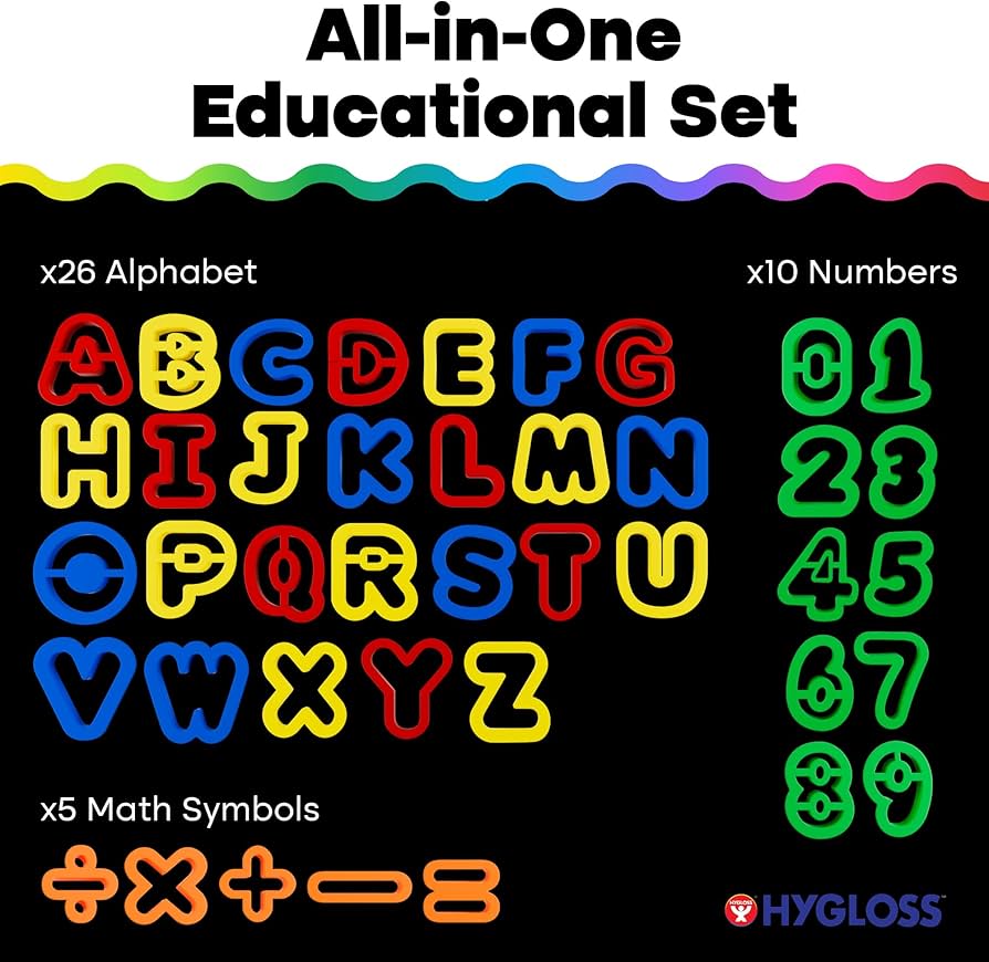 Amazon.com: Hygloss 41-Piece Alphabet Cutters Set – ABC Letter and