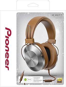 Amazon.com: PIONEER Hi-Res Over-Ear Headphones, Brown SE-MS5T(T