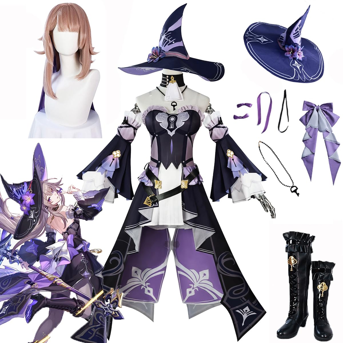 Amazon.co.jp: 崩壊：スターレイル マダムヘルタ コスプレ衣装 尊貴