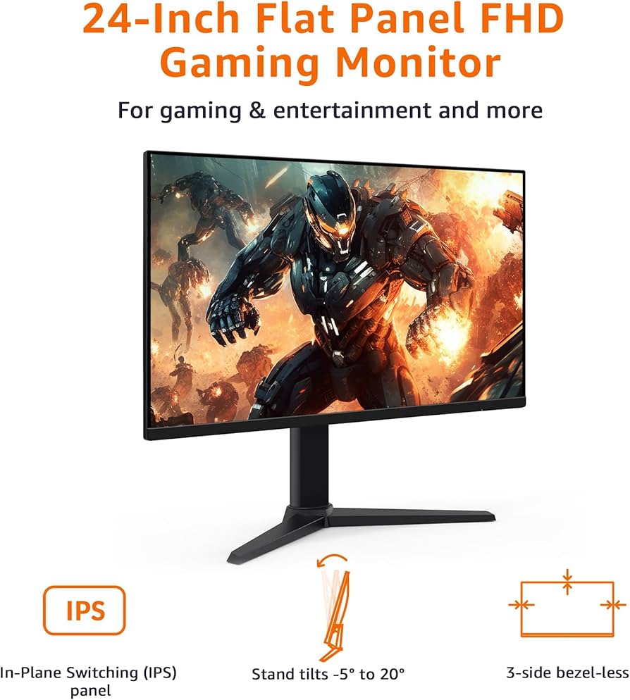 Amazon.com: Amazon Basics 24 Inch (23.8 inch viewable) Gaming