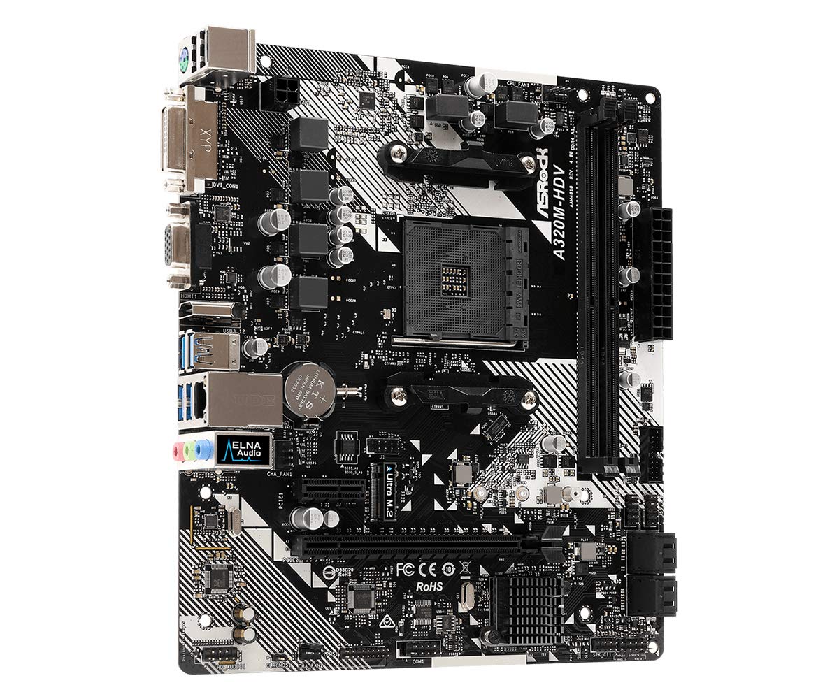 Amazon | ASRock AMD Ryzen AM4 対応 A320 チップ搭載 MicroATX