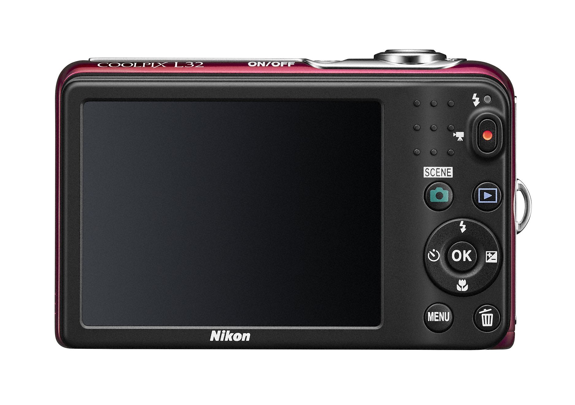 Amazon | Nikon デジタルカメラ COOLPIX L32 レッド 光学5倍ズーム