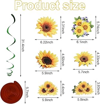 Amazon.co.jp: JOFONY 36個 ひまわり 吊り下げ渦巻き、6スタイル