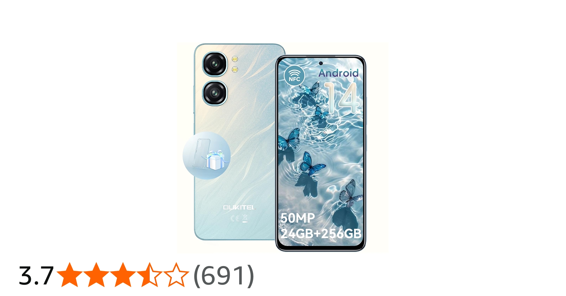 Amazon | OUKITEL C58 Pro SIMフリー スマホ 本体 24GB RAM+256GB ROM