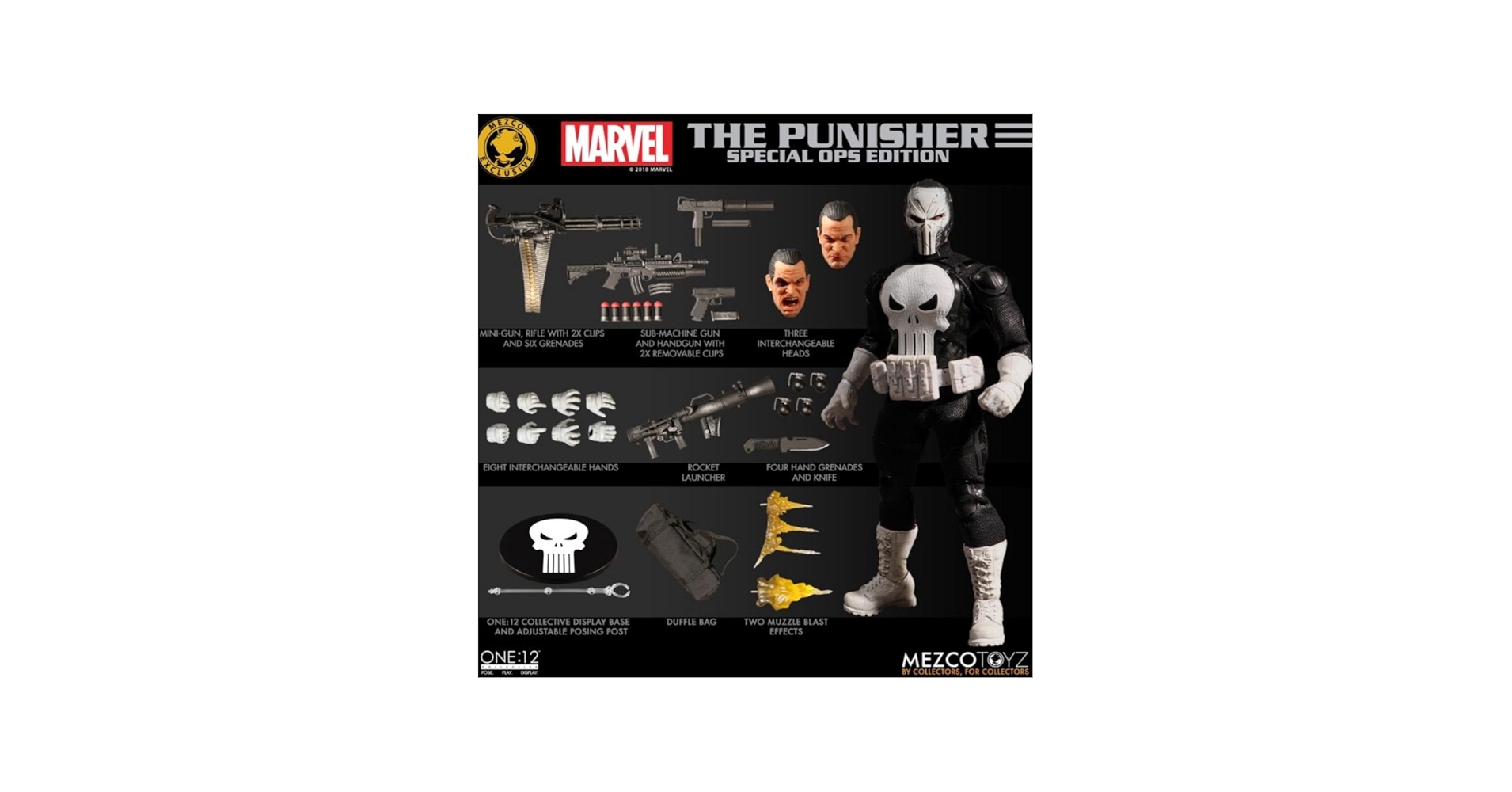 Mezco One:12 Punisher Special Ops Edition - SDCC 2018, Statues