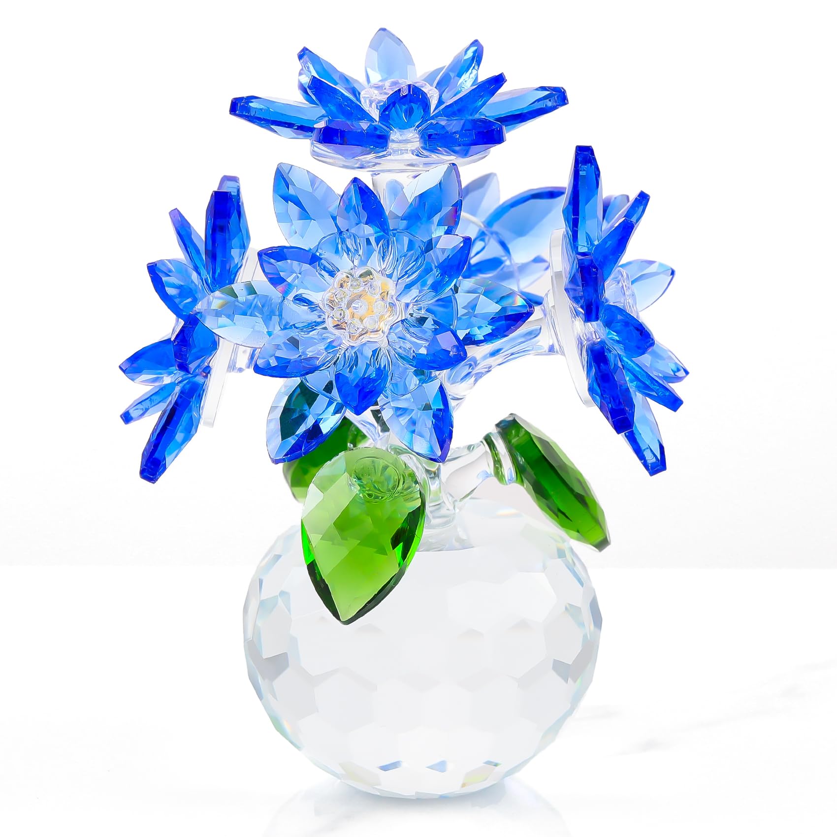 Amazon.co.jp: Kertari K9 クリスタルフラワー 蓮の花 置物 枯れない花