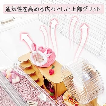 Amazon | Ruexue ハムスターケージ＆モルモット、小動物ペット用の完全
