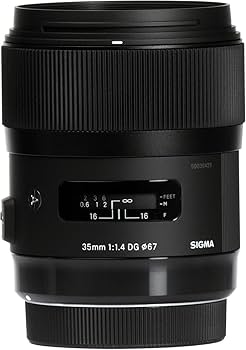 Amazon.com : Sigma 35mm F1.4 Art DG HSM Lens for Nikon, Black, 3.7