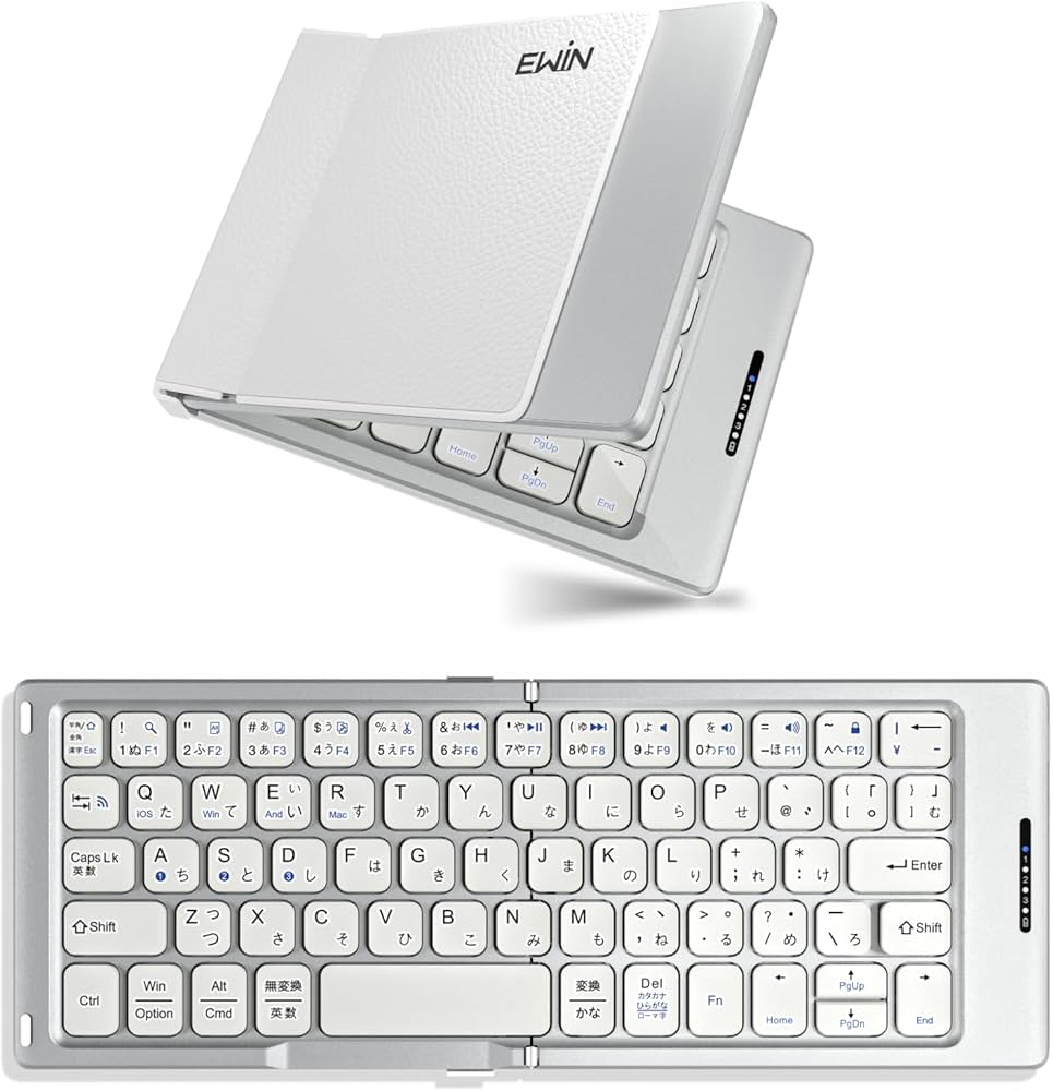 Amazon | 【2025年最新型】EWIN 折り畳み式 ワイヤレスキーボード 二