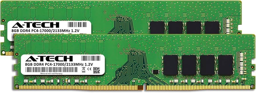 A-Tech 16GB (2x8GB) DDR4 2133 MHz UDIMM PC4-17000 (PC4-2133P) CL15