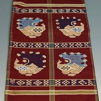 Amazon.co.jp: 龍村平蔵製 袋帯 甲比丹孔雀 紬地 本袋帯 カジュアル