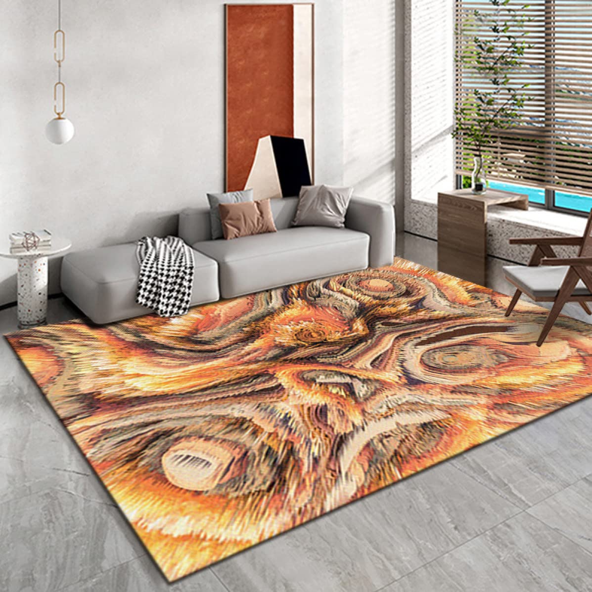 Amazon｜[ZS2L7] 玄関マット トリックアート 3D 錯覚 渦巻錯覚敷物