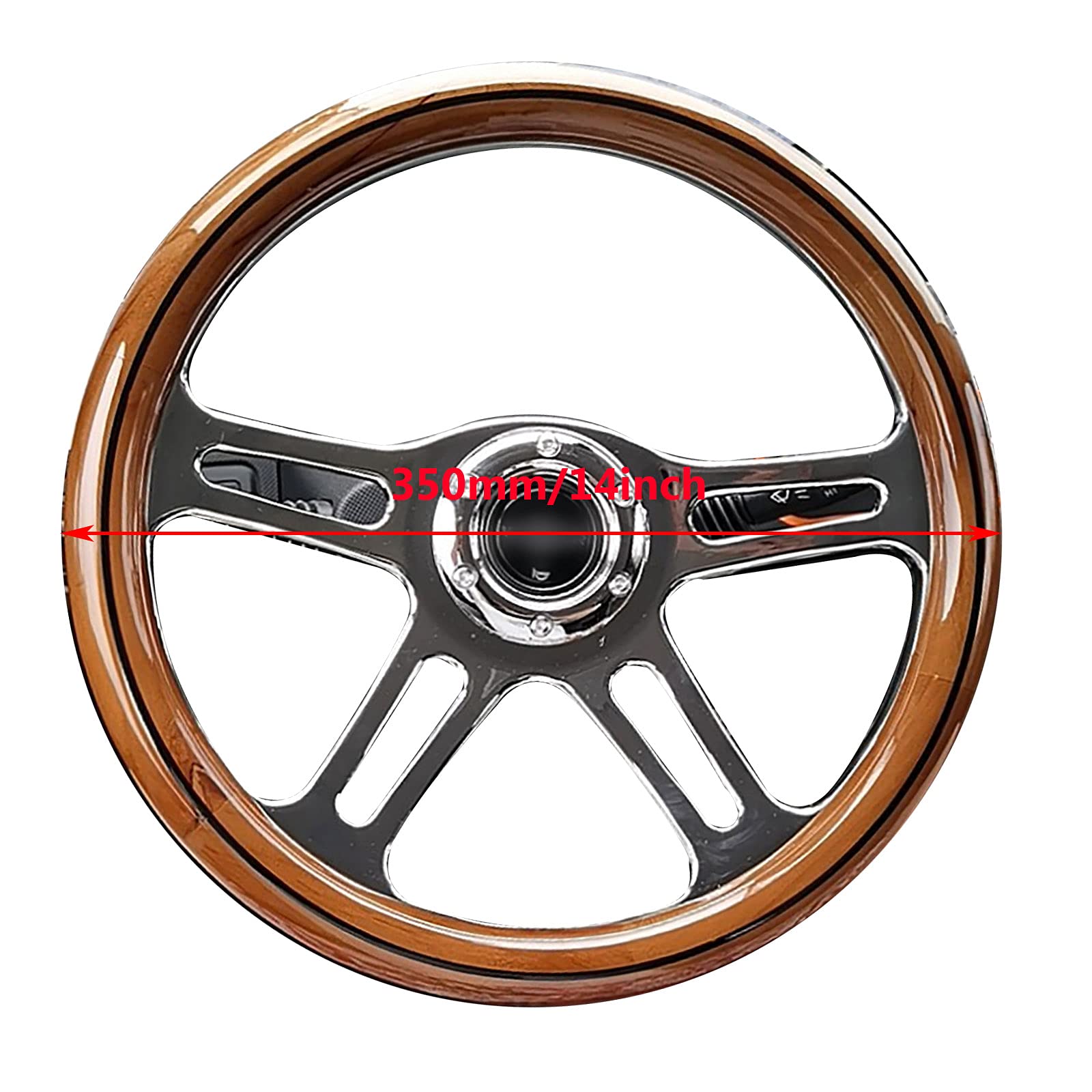 Amazon | レトロな車のステアリングホイール、4スポークユニバーサル