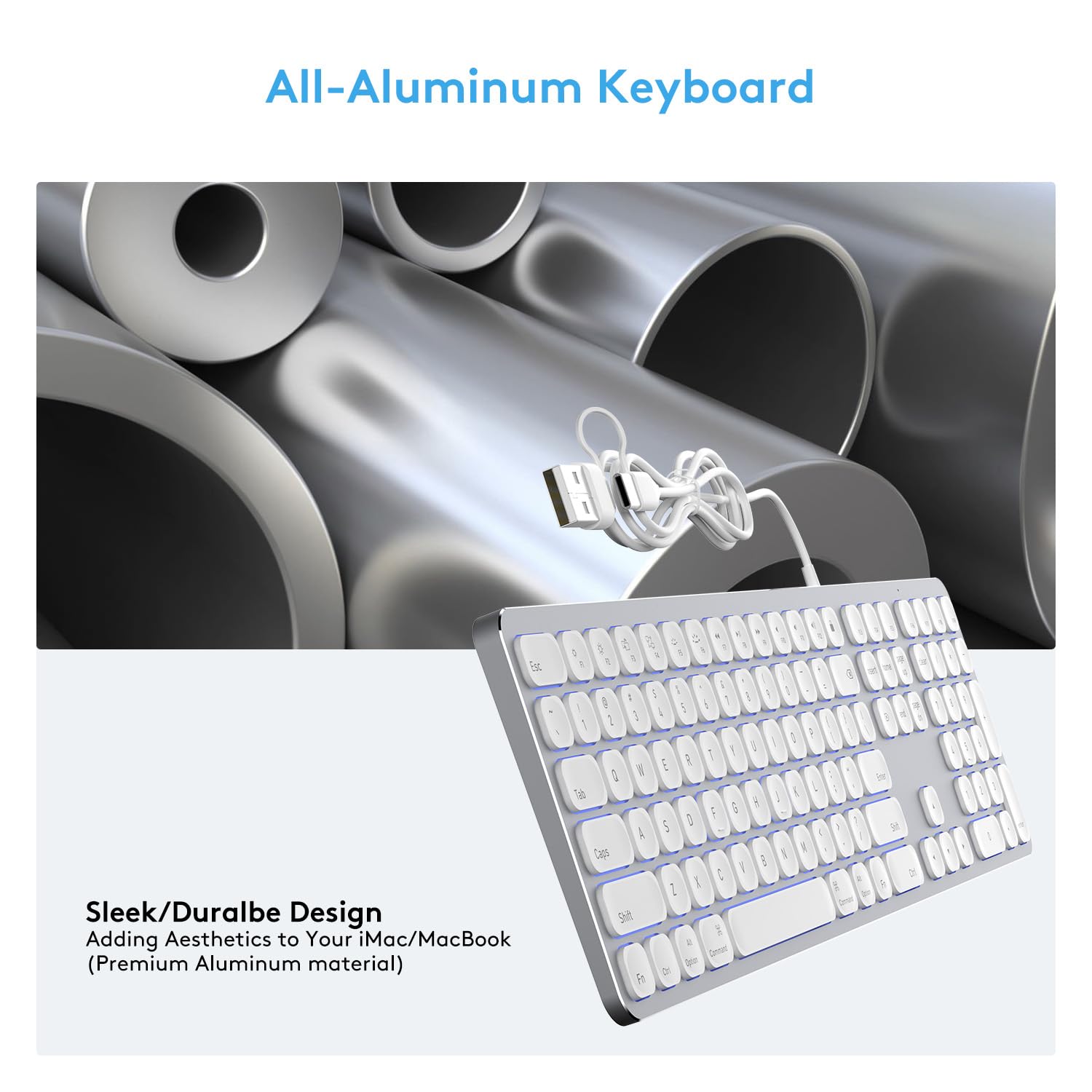 Amazon | Apple Mac OS用オールアルミニウム有線バックライト