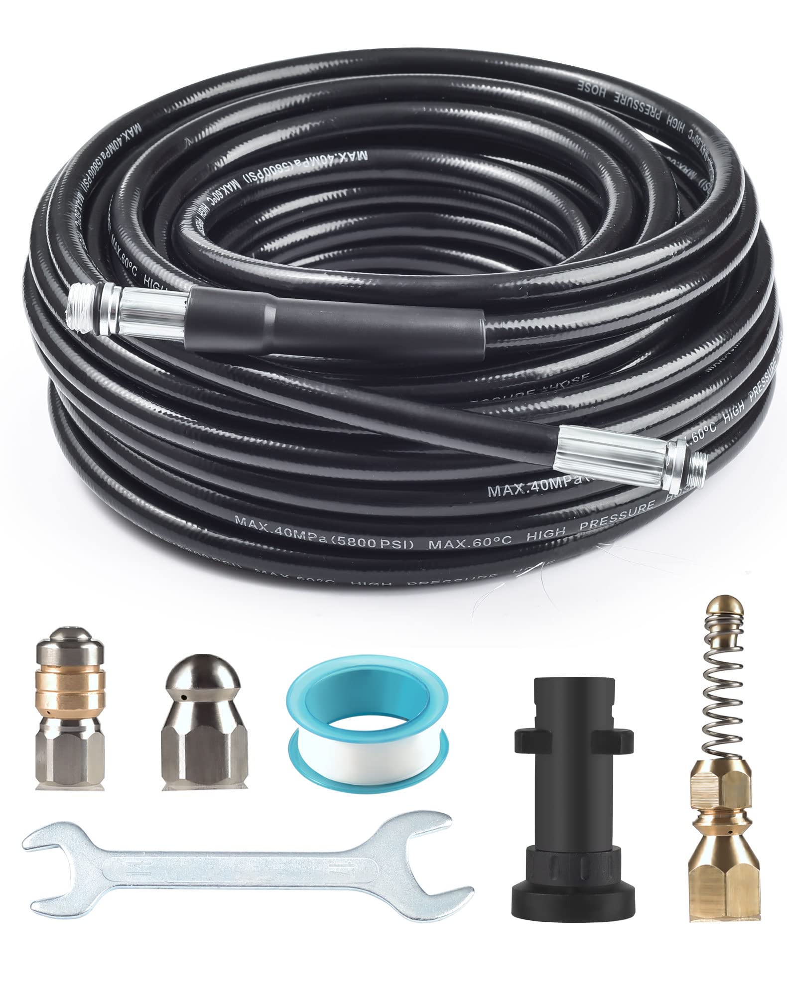 Amazon | ZitFRi パイプクリーニングホース ケルヒャー用 10M 高圧洗浄