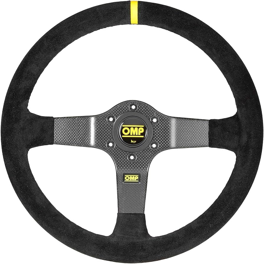 Amazon | OMP ステアリング 350 CARBON D ブラック カーボン スエード