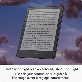 Kindle Paperwhite Signature Edition auto-adjusting front light