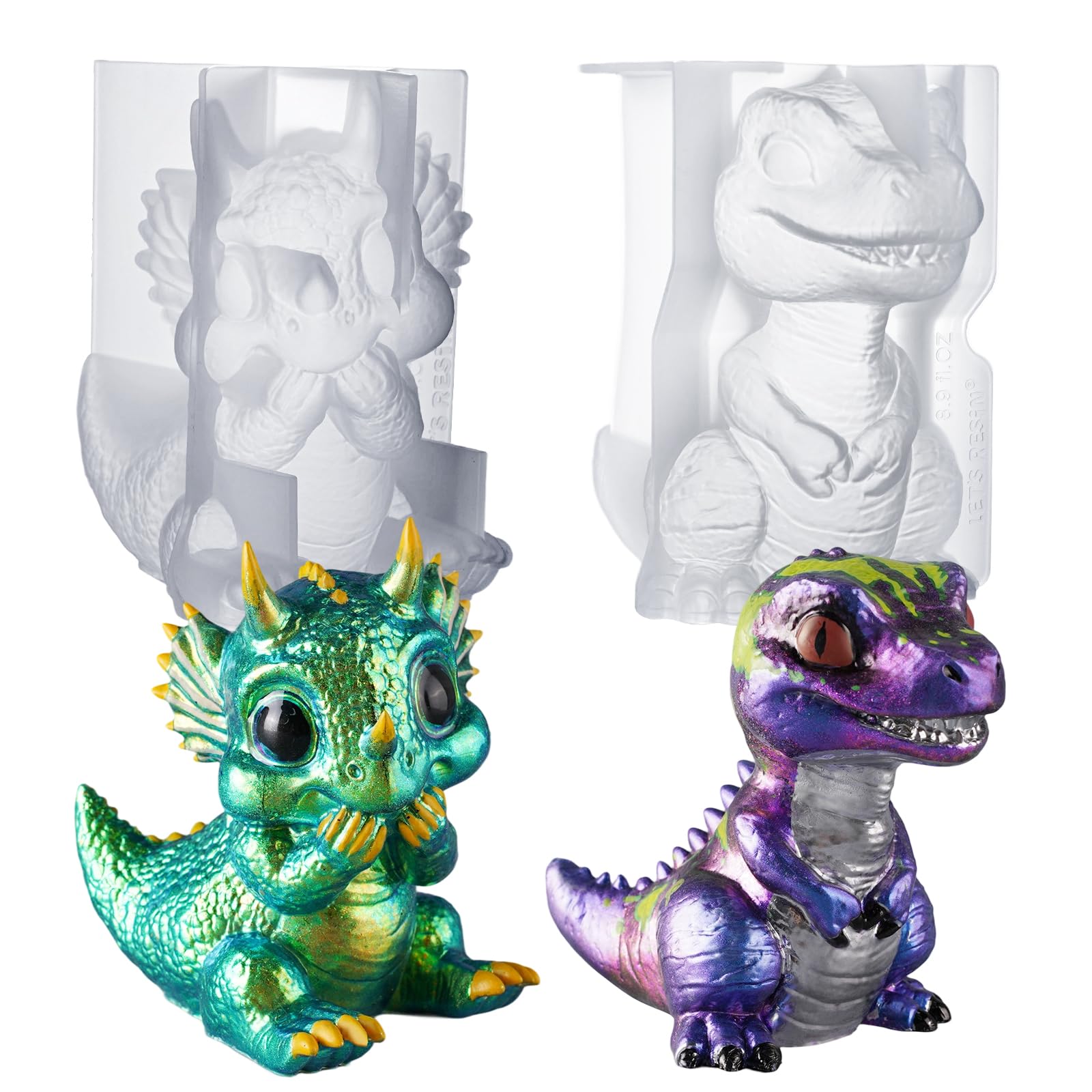 Amazon.com: LET'S Resin Dinosaur Resin Molds Silicone,Large Dragon