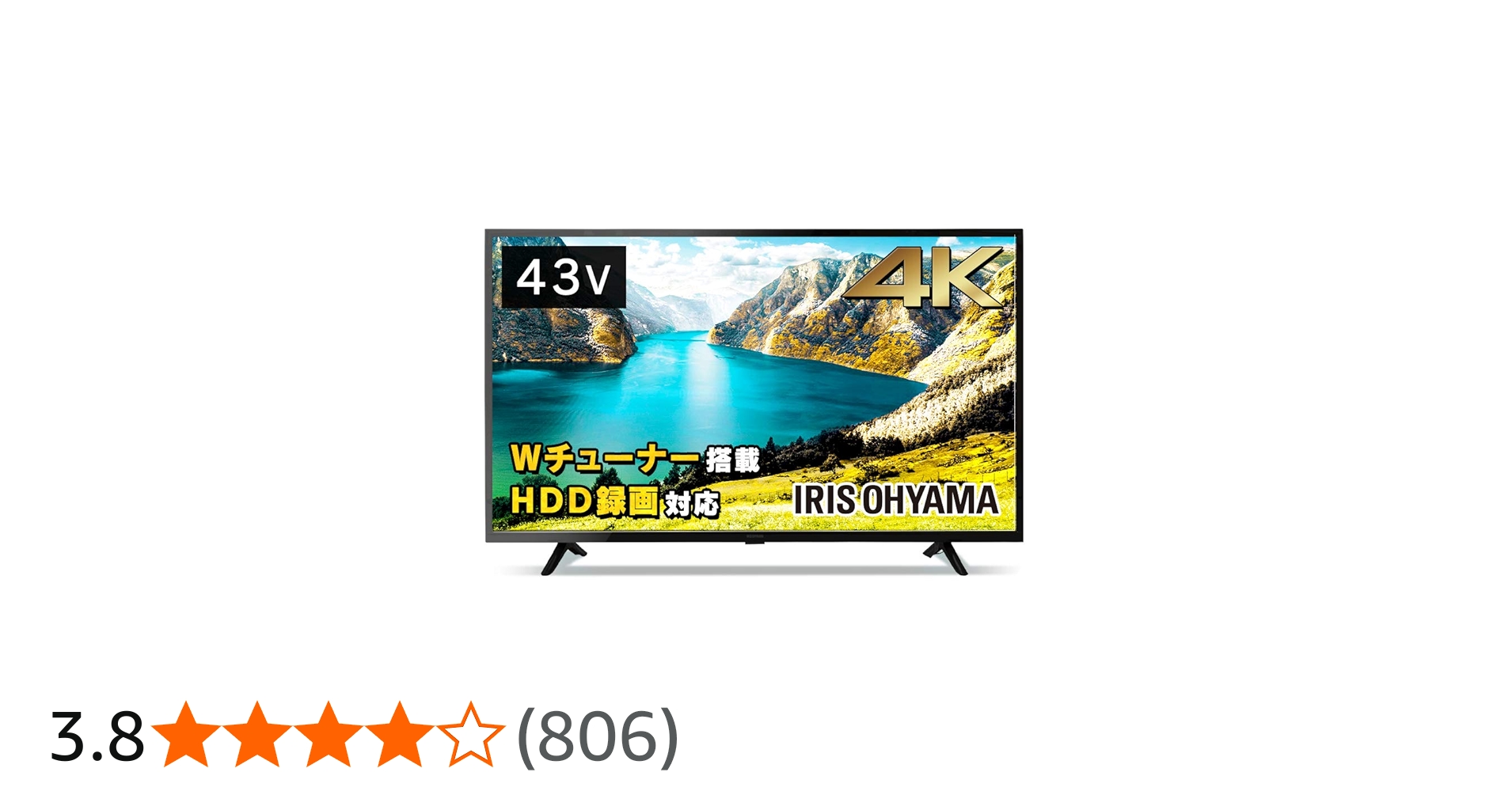 Amazon | アイリスオーヤマ 43型 4K対応 液晶 テレビ 43インチ