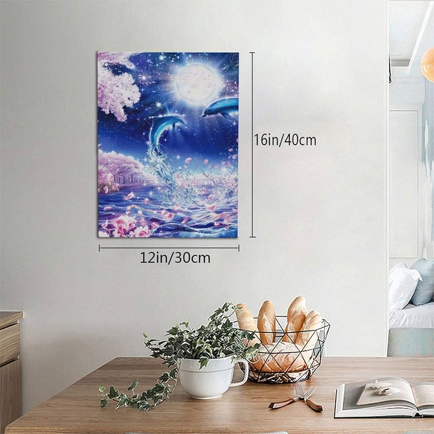 Amazon.co.jp: イルカラッセン サクラファンタジー 壁掛け 壁の絵