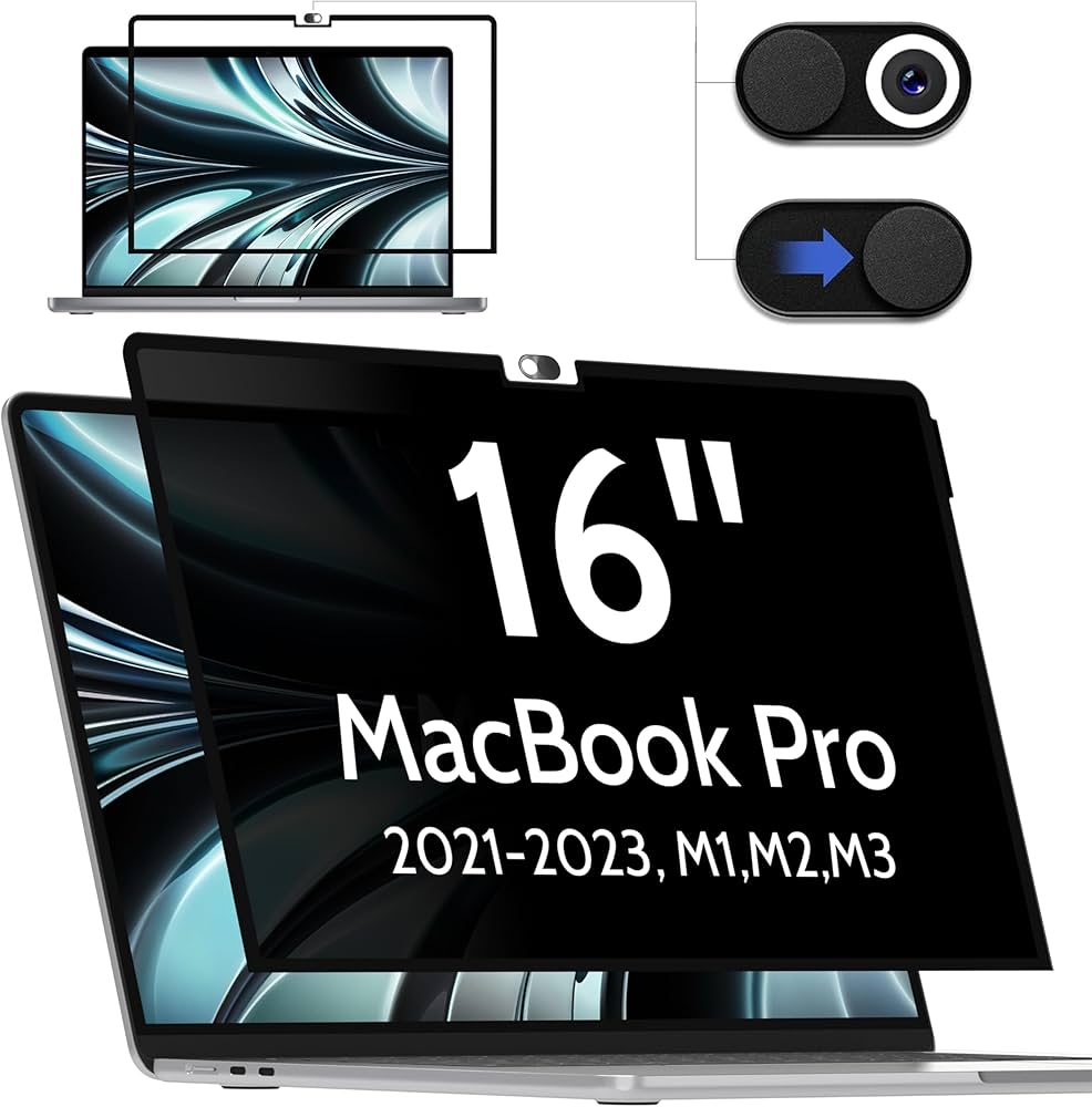 Amazon | MacBook Pro 16インチ (2021-2024, M1, M2, M3, M4) 用覗き見