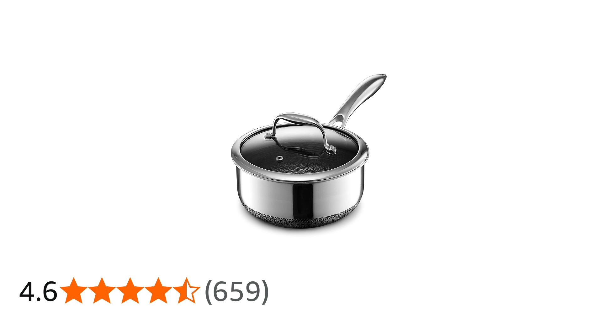 Amazon｜HexClad ハイブリッド ノンスティック 片手鍋 【18cm / 1.9L