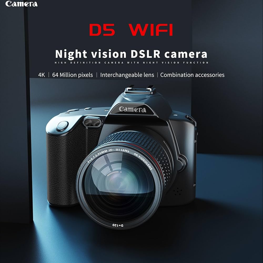 Amazon | Acogedor 4K 64MP HD ナイトビジョンデジタルカメラ、3