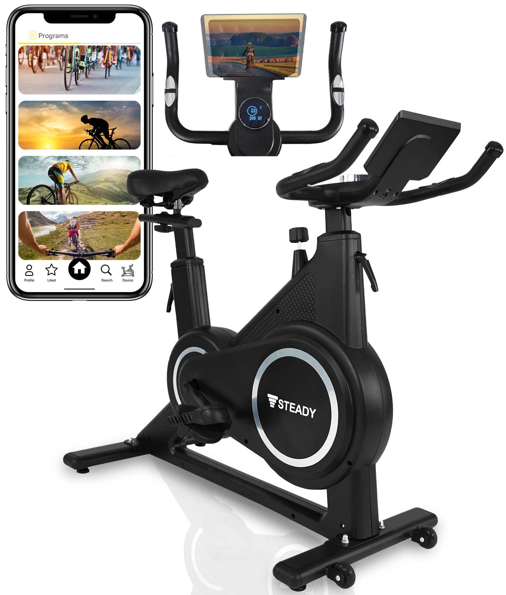 Amazon.co.jp: STEADY スピンバイク Plus 【zwift/アプリ連動】 エアロ