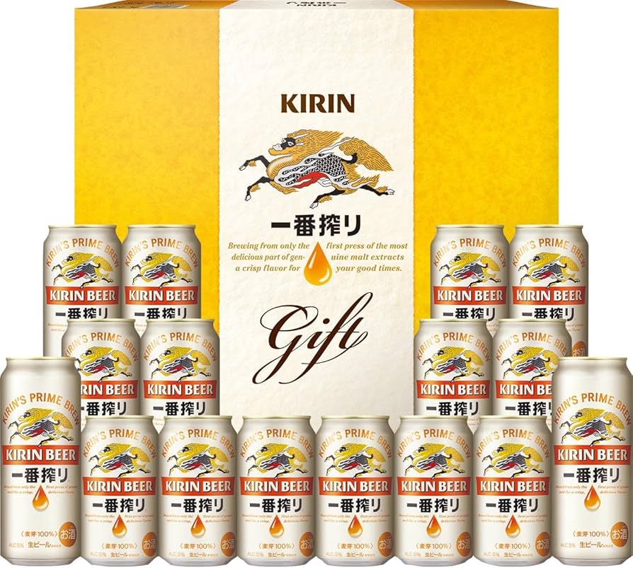 Amazon.co.jp: 一番搾り ビールギフト350ml×14本 500ml×2本 キリン一番