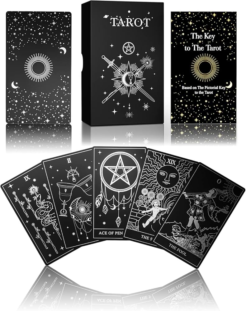 Amazon.co.jp: WJPC シルバー箔タロットカード ガイドブックセット