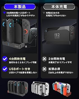 Amazon.co.jp: [FIRME] Switch2 用 4台同時充電 ジョイコン ドック