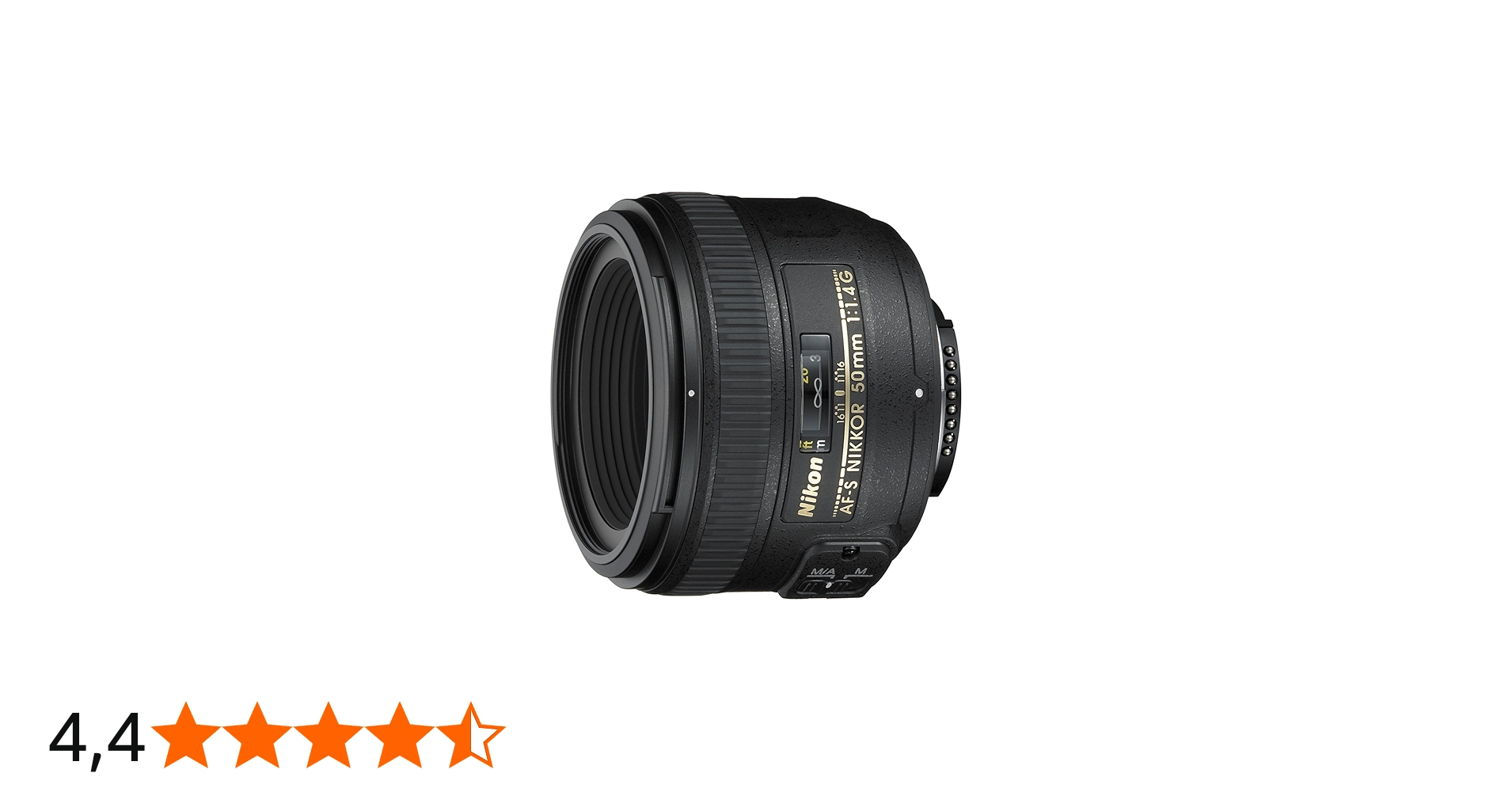 Nikon AF-S NIKKOR 50mm f/1.4G Obiettivo, Nero [Nital Card: 4 Anni